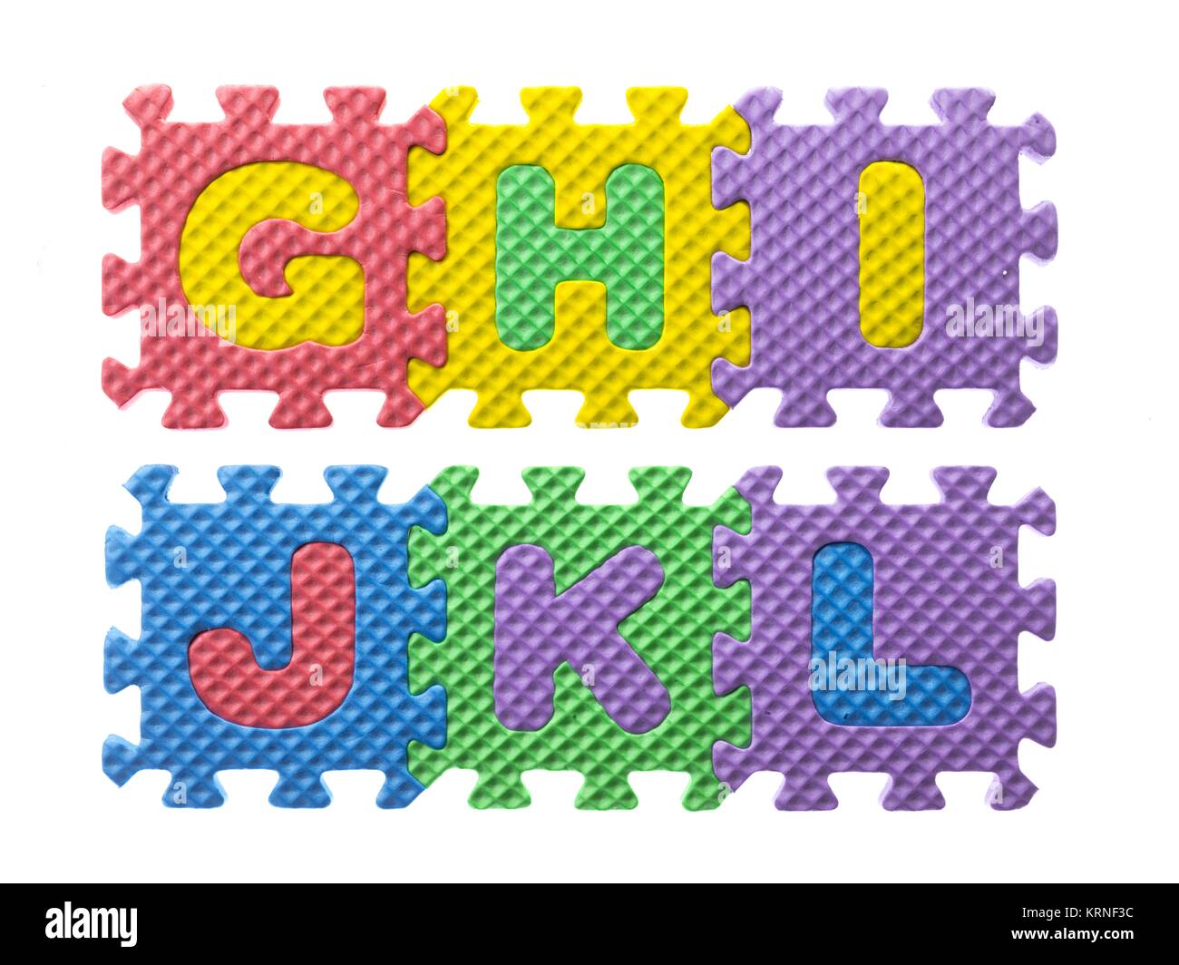 Puzzle di schiuma Foto Stock