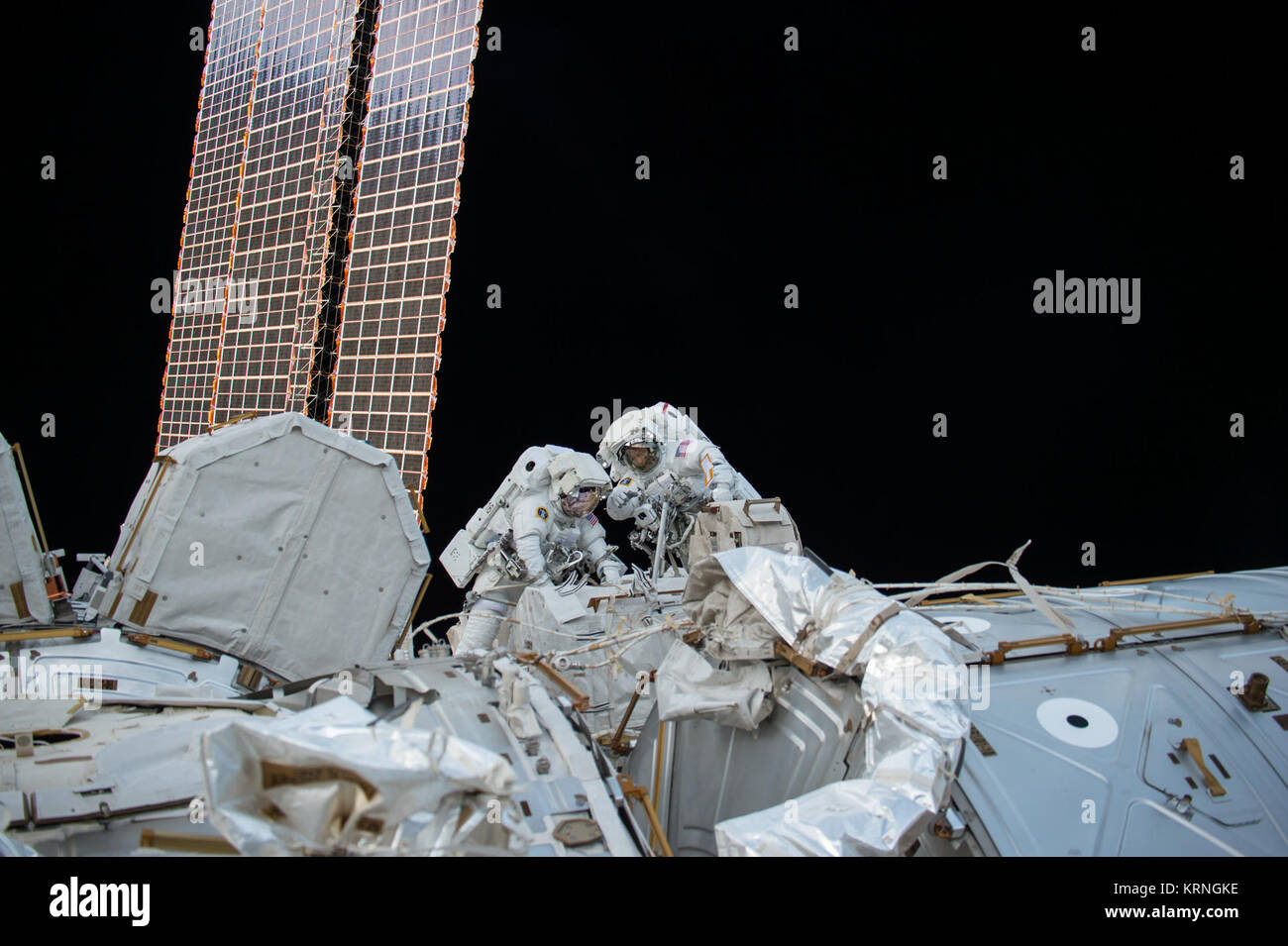 ISS-53 EVA-1 (b) Mark Vande Hei e Randy Bresnik Foto Stock