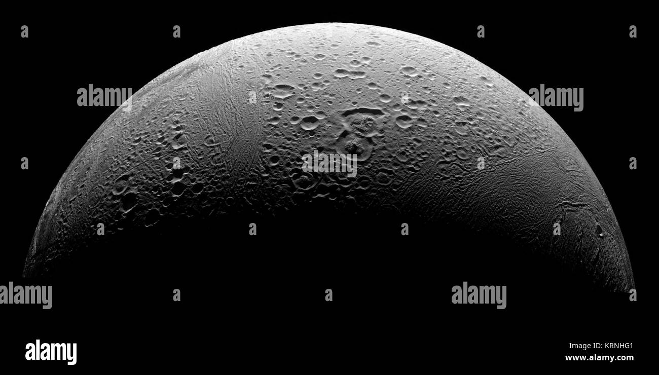 Convertite file PNM PIA08409 Nord regione polare di Enceladus Foto Stock
