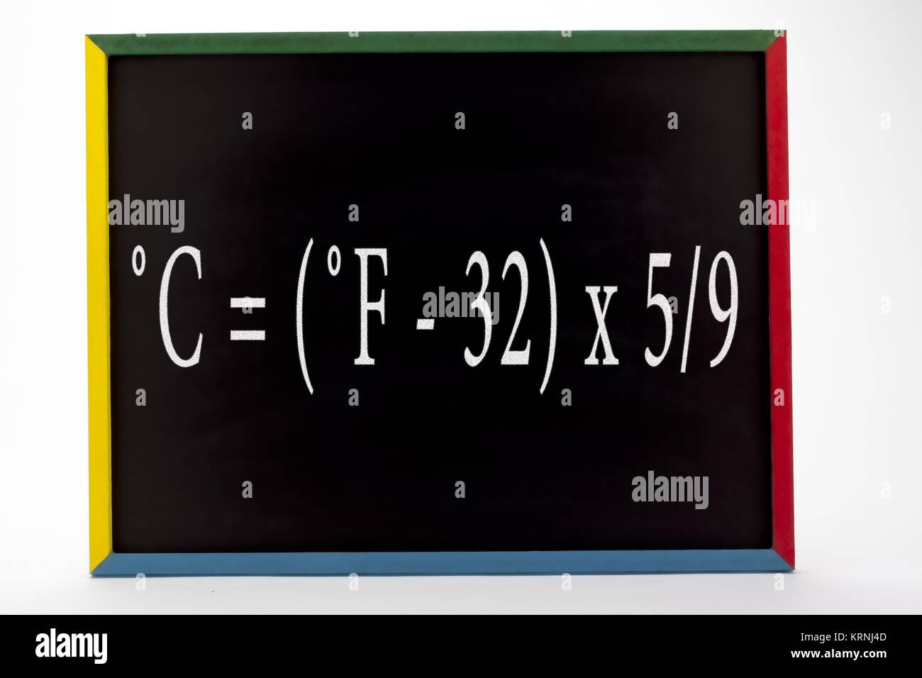 Formula scientifica scritto sulla scheda di Chalk Foto Stock