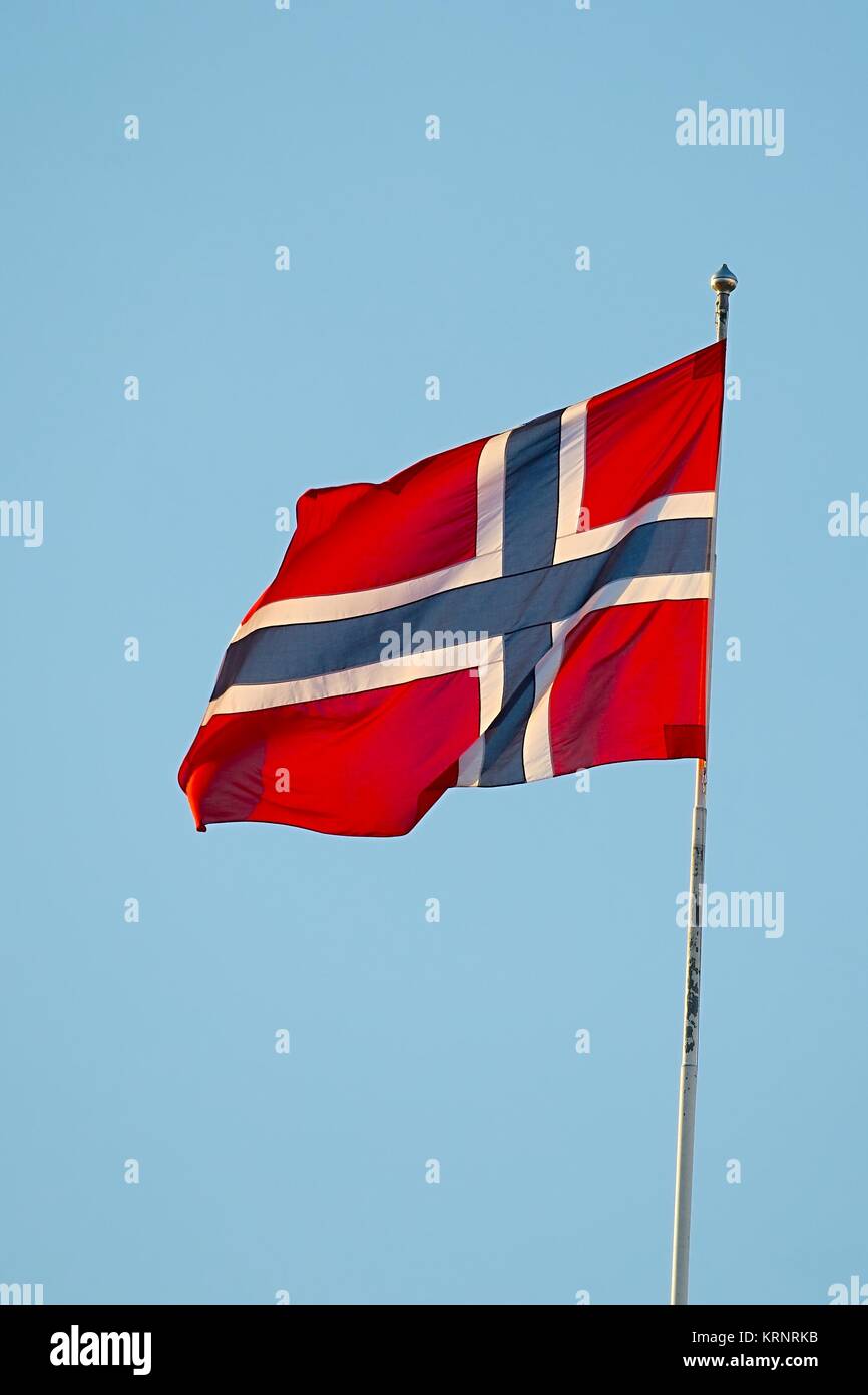 Bandiera norvegese Foto Stock