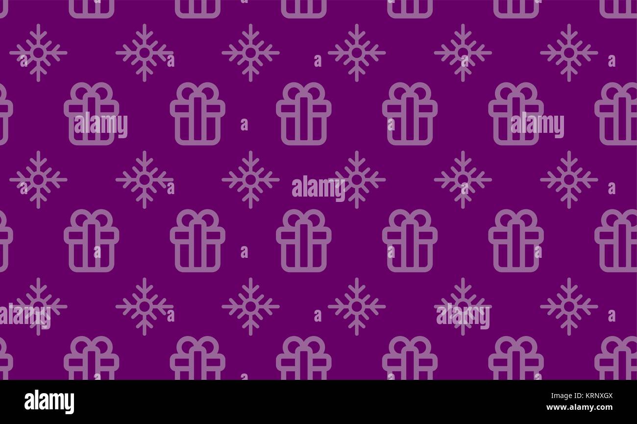Simboli di Natale seamless pattern per la confezione regalo semplice illustrazione vettoriale. Illustrazione Vettoriale