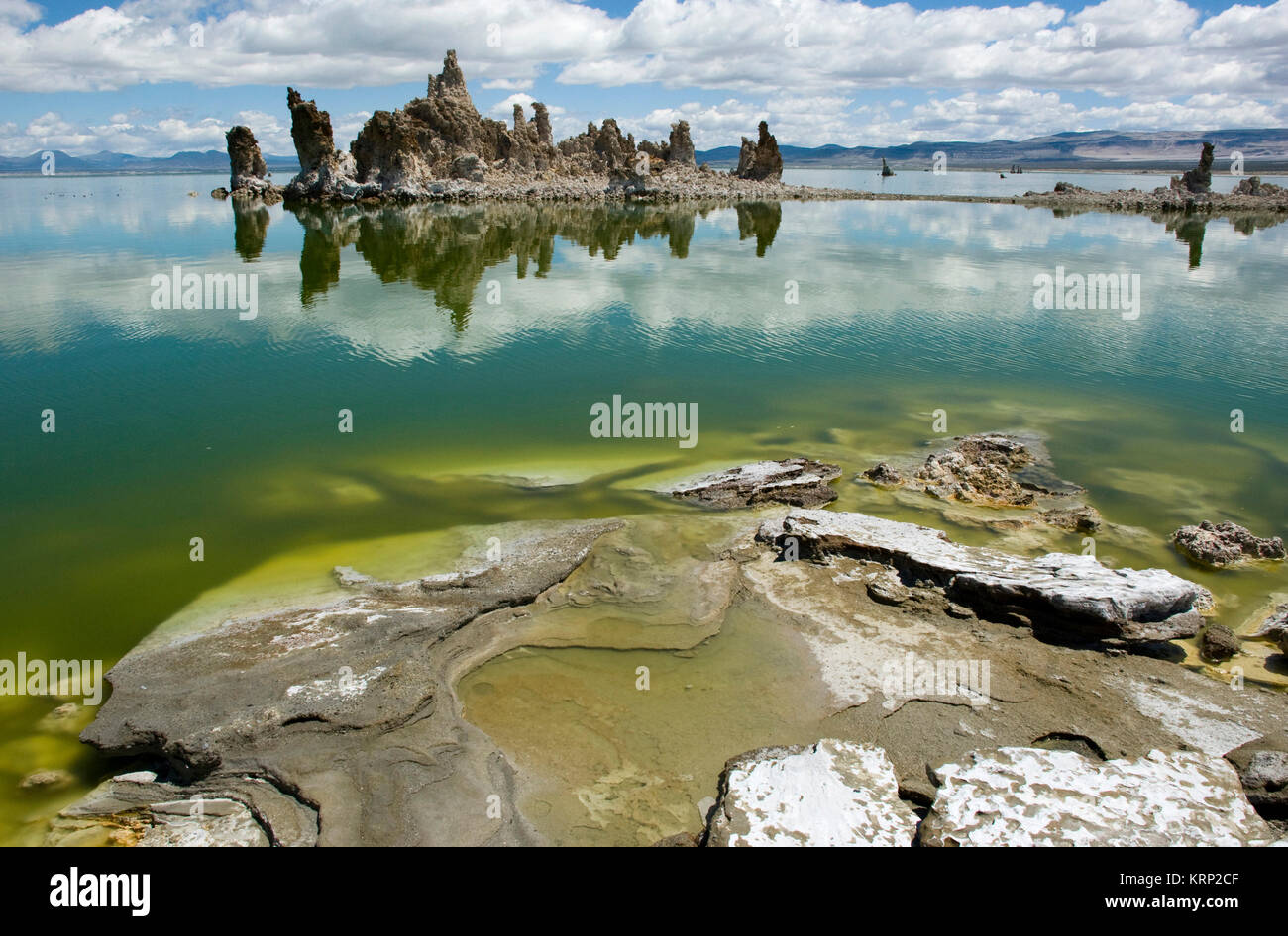 Il tufo al lago mono in California,l'america Foto Stock
