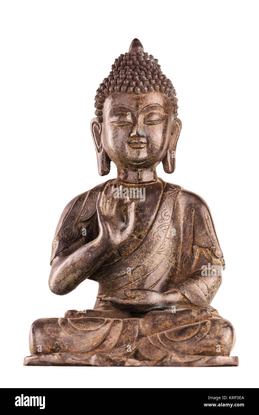 Buddha Shakyamuni è figura in vitarka mudra. Foto Stock