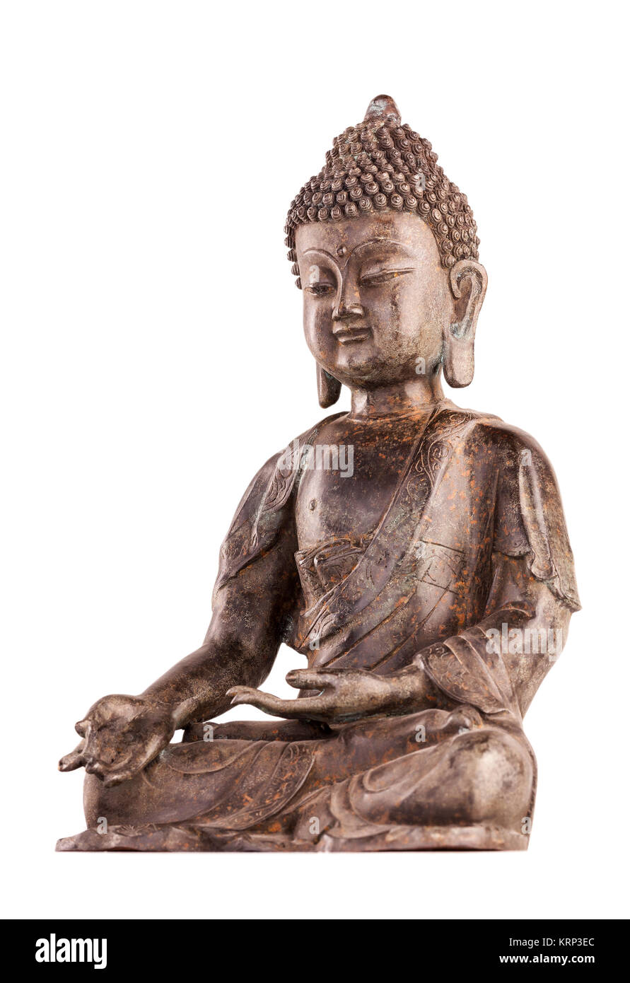 Buddha Shakyamuni la figura in una benedizione pongono. Foto Stock