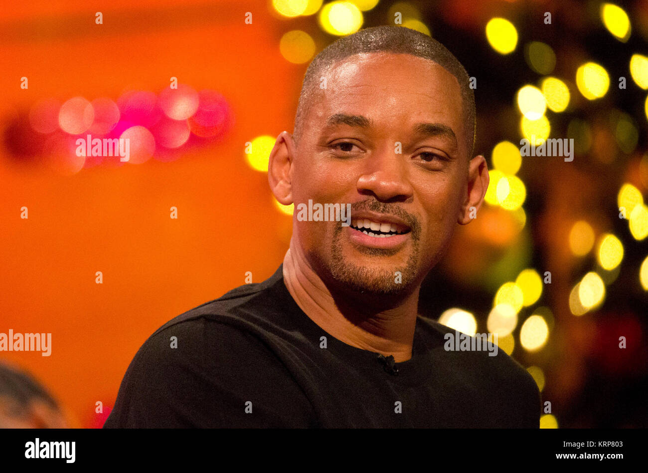 Will Smith durante le riprese del Graham Norton Show at The London Studios, che sarà in onda su BBC One il venerdì sera. Foto Stock