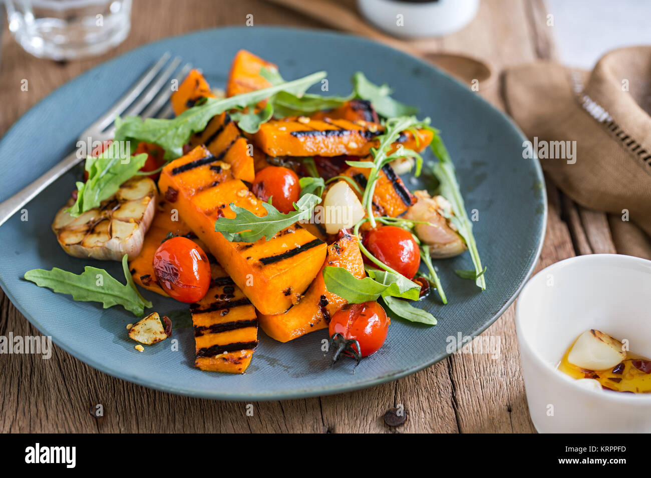 Grigliata di zucca insalata Foto Stock