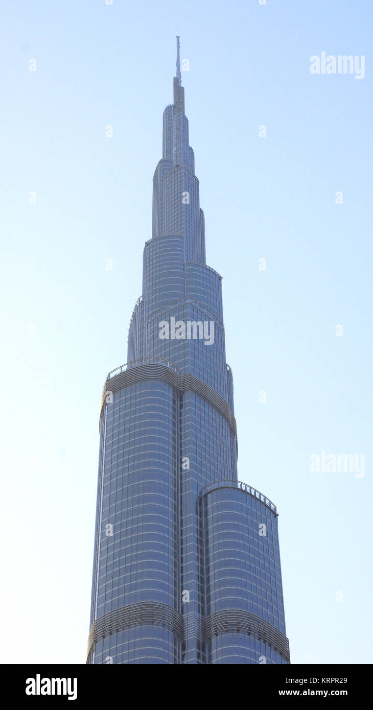 DUBAI, Emirati Arabi Uniti - marzo 31st, 2014: Burj Khalifa, più alte del mondo torre in Downtown Burj Dubai vicino al centro commerciale di Dubai Foto Stock