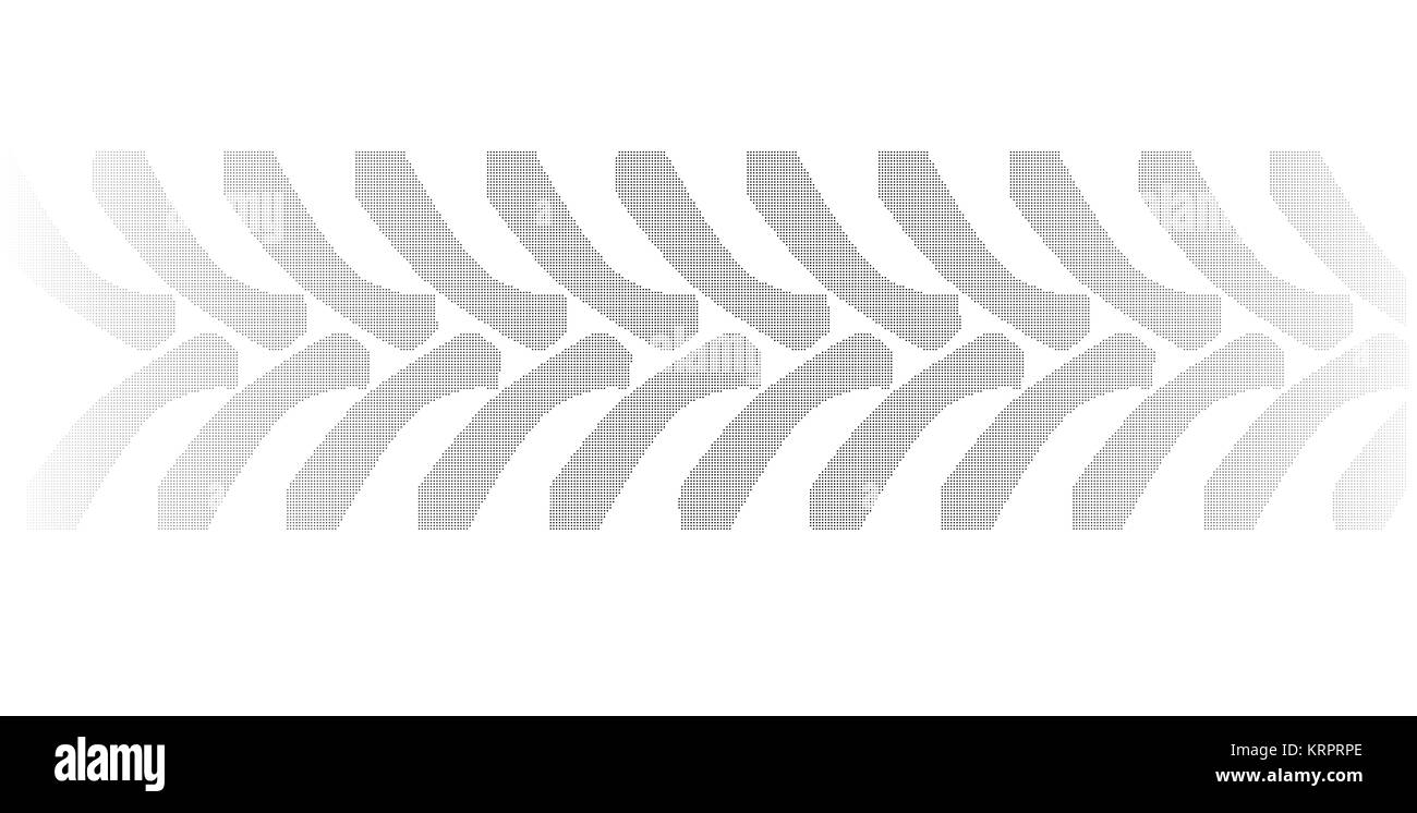 Trattore Halftone tracce di pneumatici Foto Stock