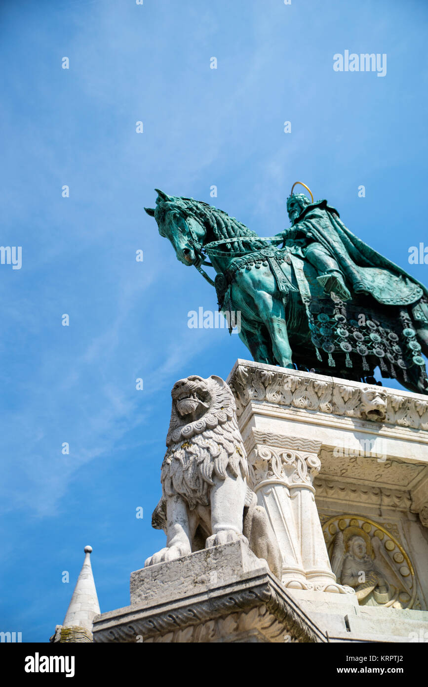 Re Santo Stefano statua, Budapest, Ungheria Foto Stock