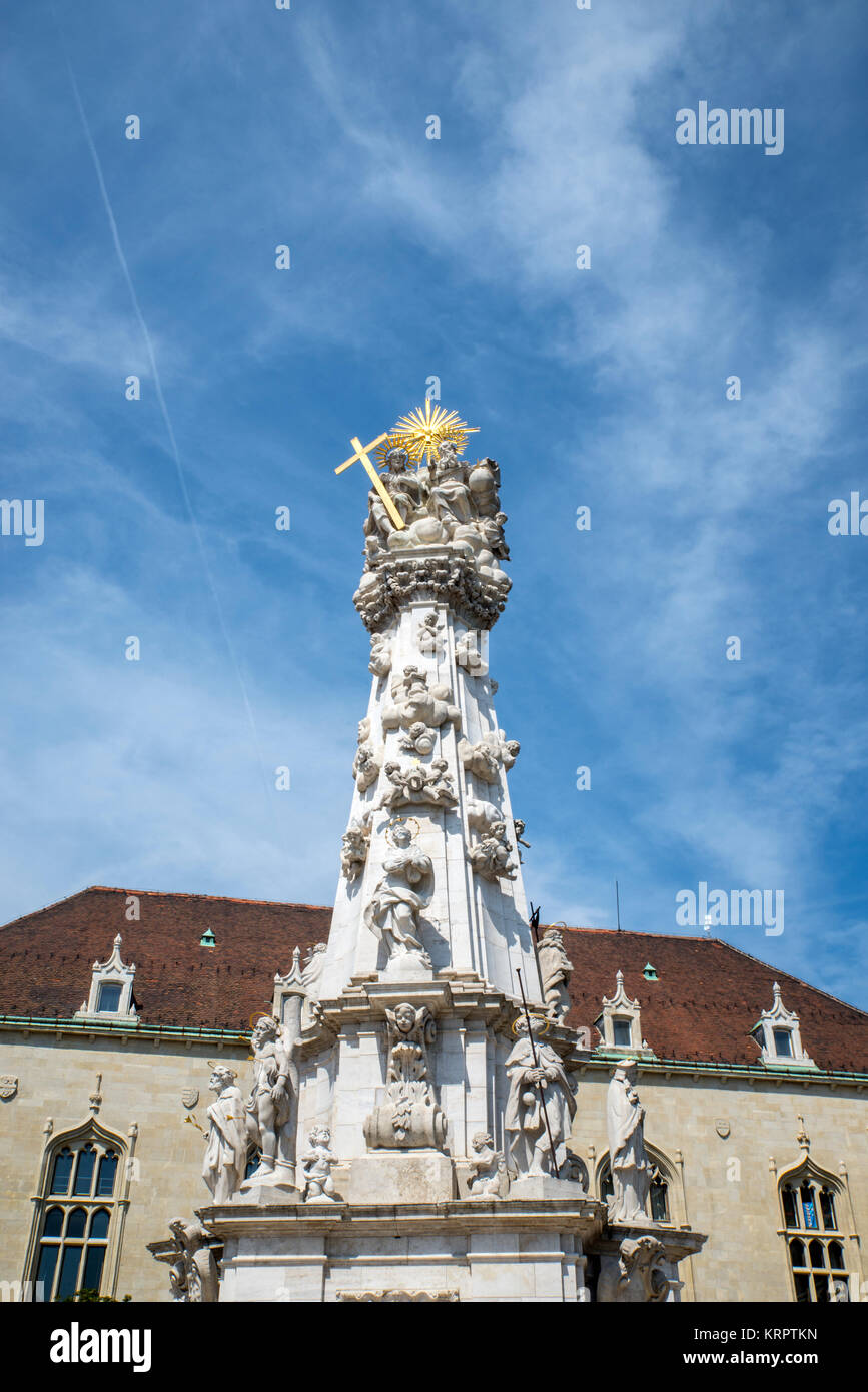 La colonna della Santa Trinità, Budapest, Ungheria Foto Stock
