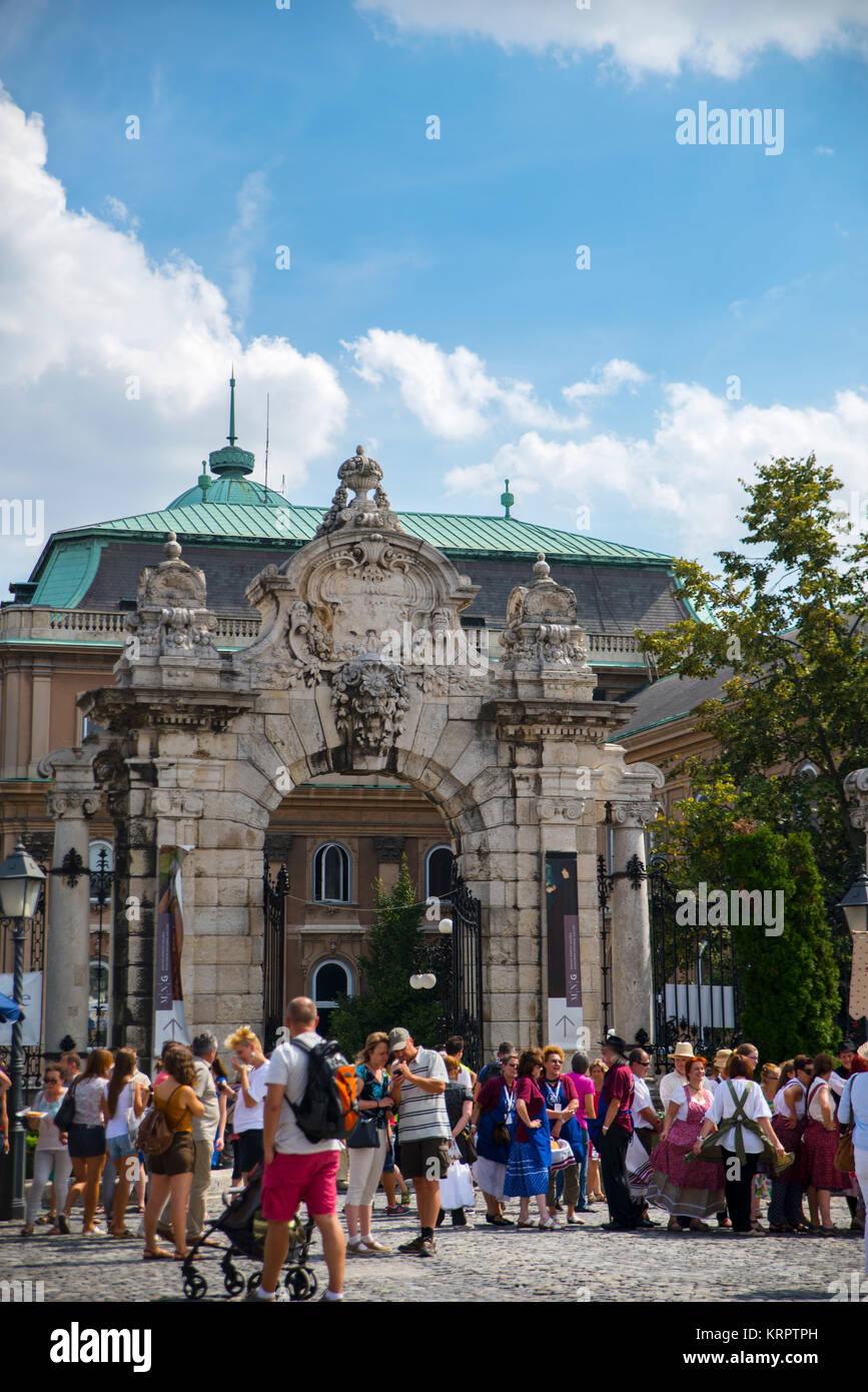 Ingresso al Castello di Buda, Budapest Foto Stock