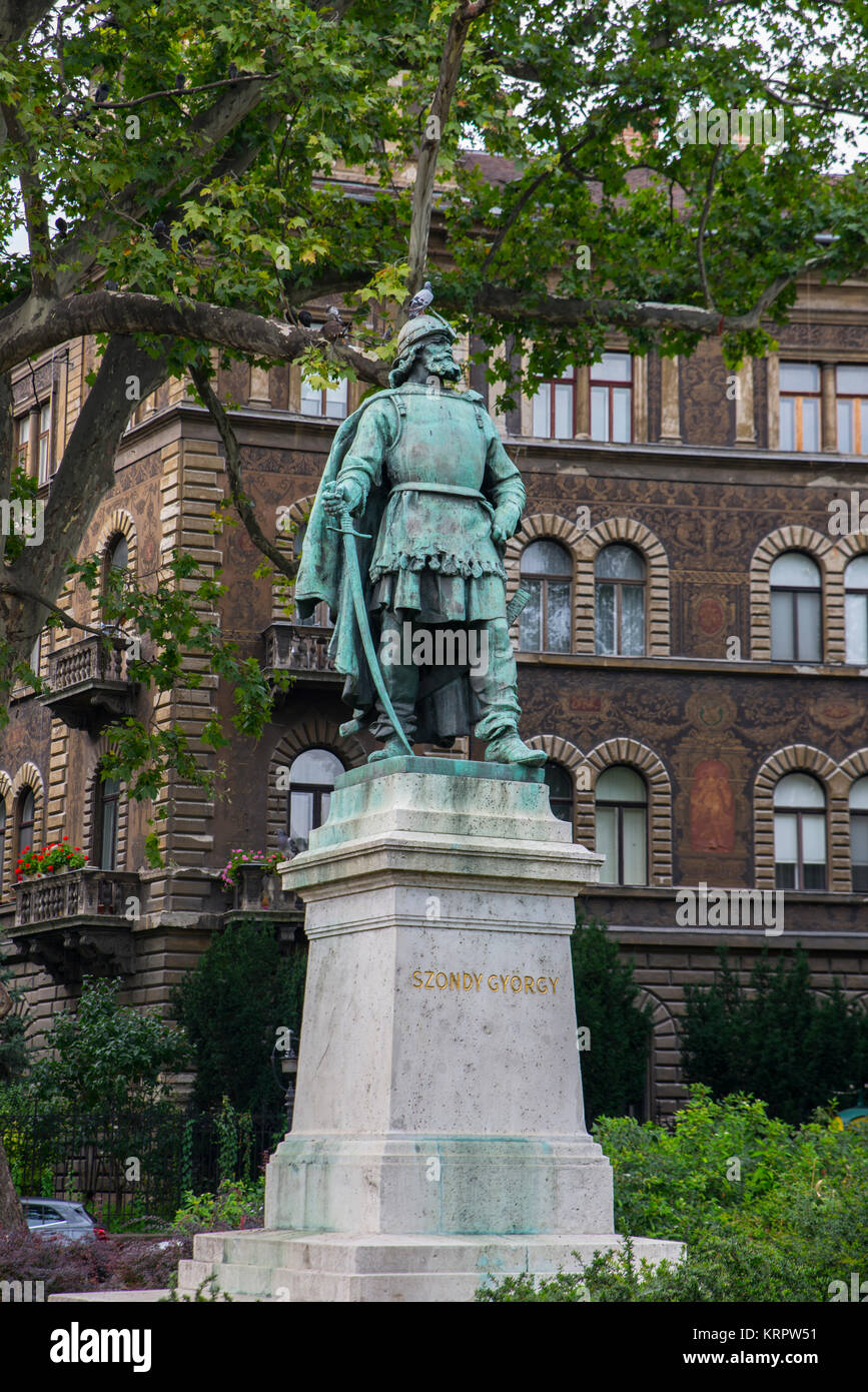 Szondy Gyorgy statua, Budapest Foto Stock