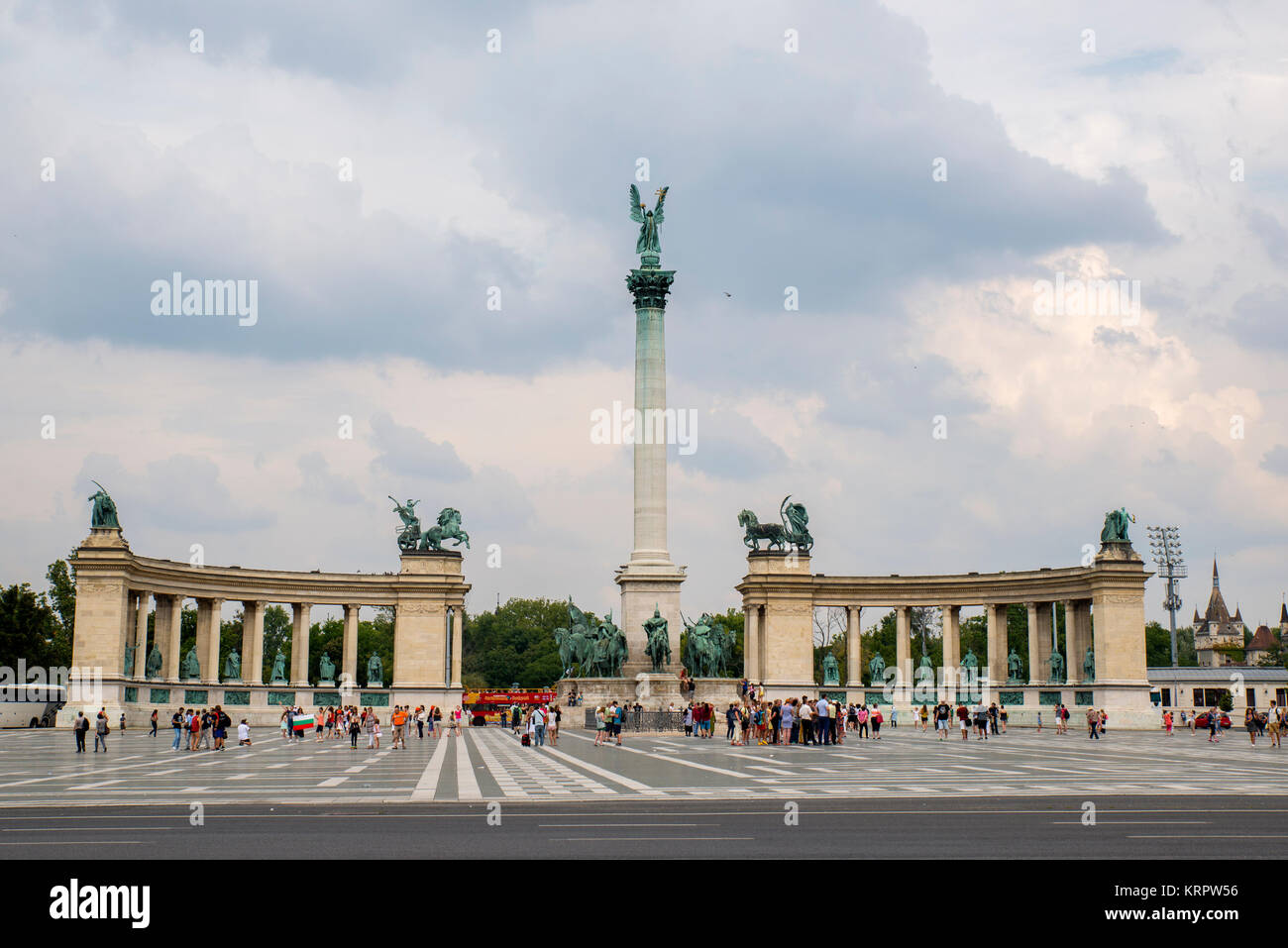 Hosok tere square, Budapest Foto Stock