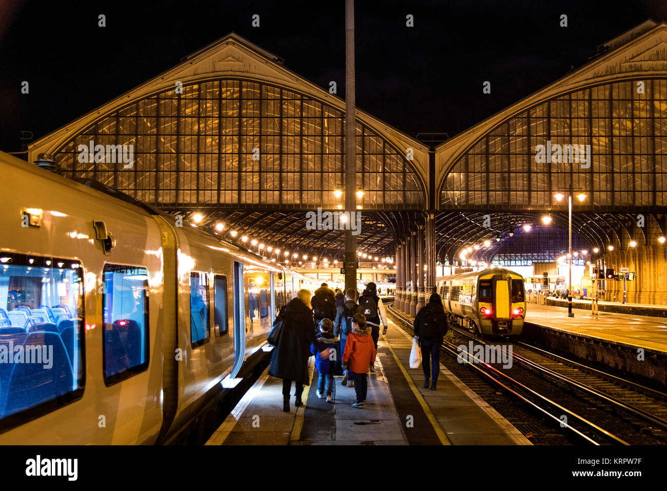 La stazione di Brighton, Inghilterra Foto Stock