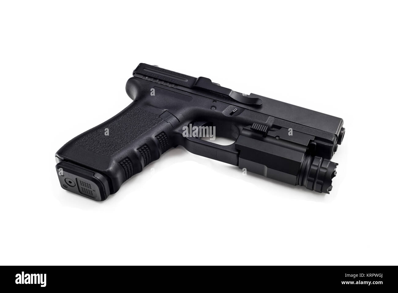 Glock 17 sfondo bianco Foto Stock