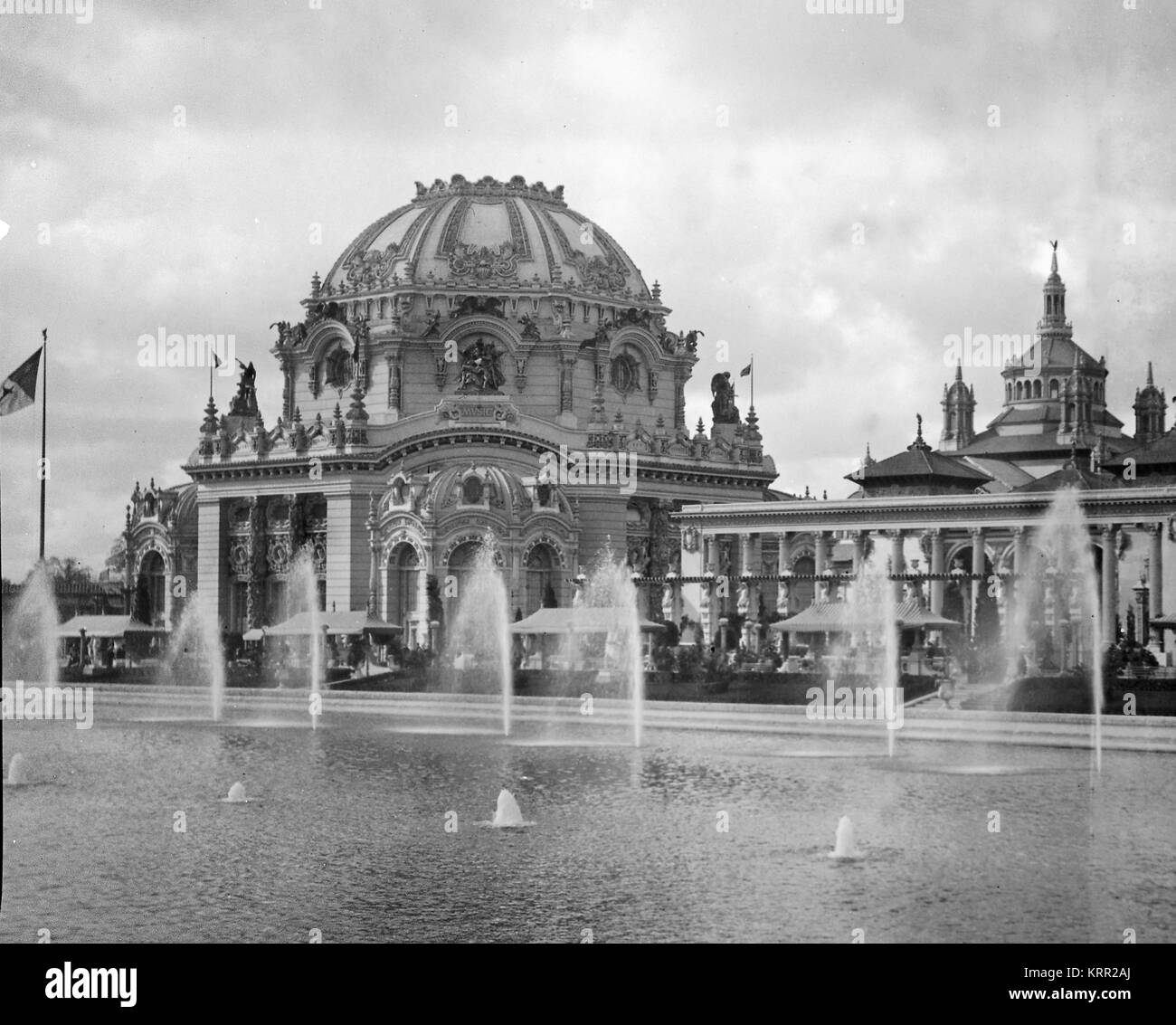 Tempio della musica presso la Pan American Exposition Fiera Mondiale tenutasi a Buffalo, New York, Stati Uniti, dal 1 Maggio fino al 2 novembre 1901. Immagine dalla fotocamera originale negativo nitrato. Foto Stock