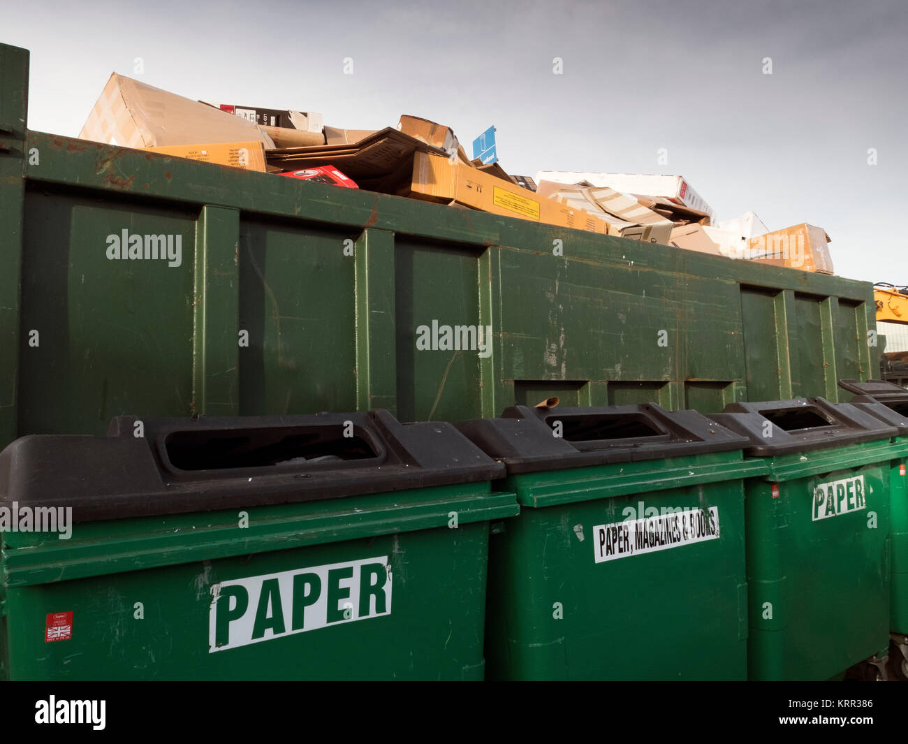 Il centro di riciclaggio per buttare via la società. Foto Stock