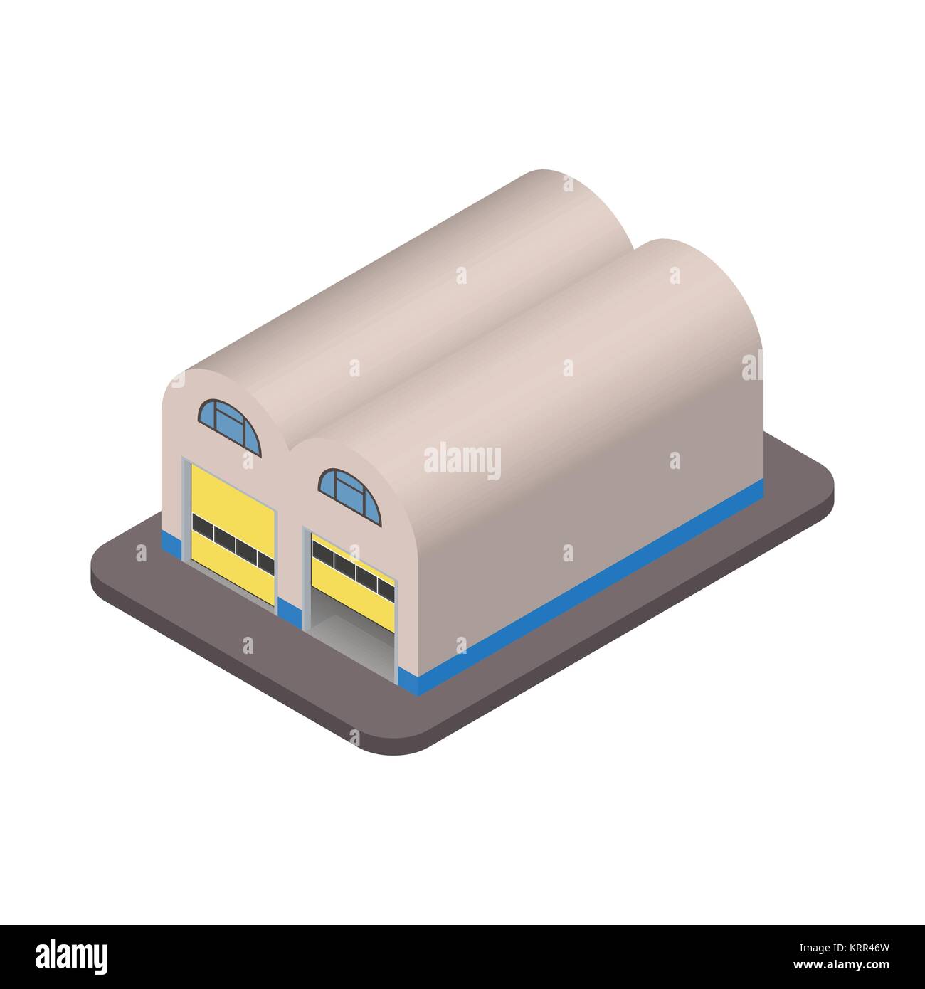 Vista isometrica magazzino edificio icona per la tua applicazione 3D - illustrazione vettoriale Illustrazione Vettoriale