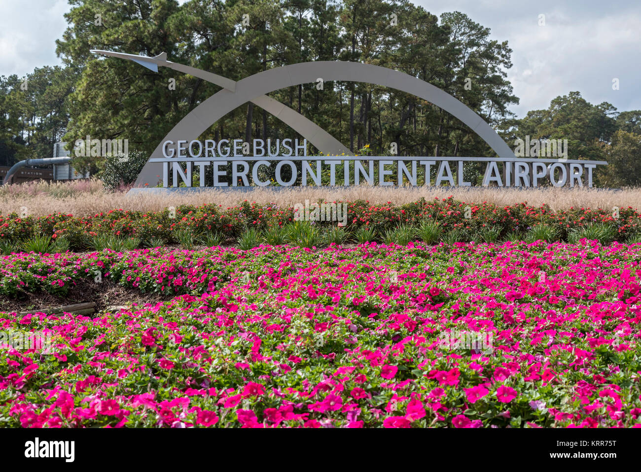 Houston, Texas - l'ingresso dell'Aeroporto Intercontinentale George Bush. Foto Stock