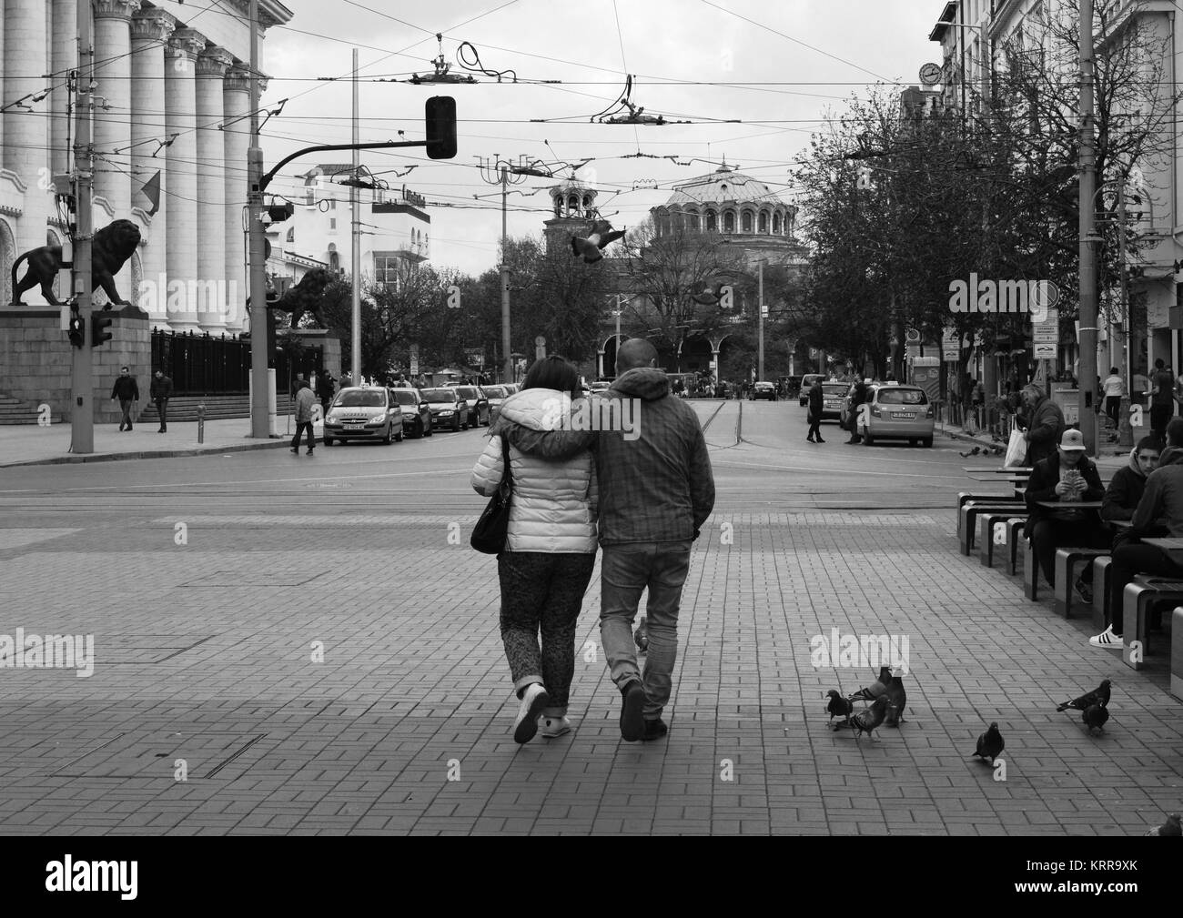 Scena per le strade di Sofia Foto Stock