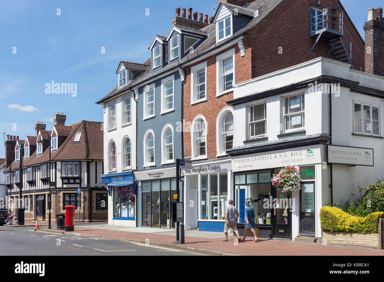 High Street, East Grinstead West Sussex, in Inghilterra, Regno Unito Foto Stock