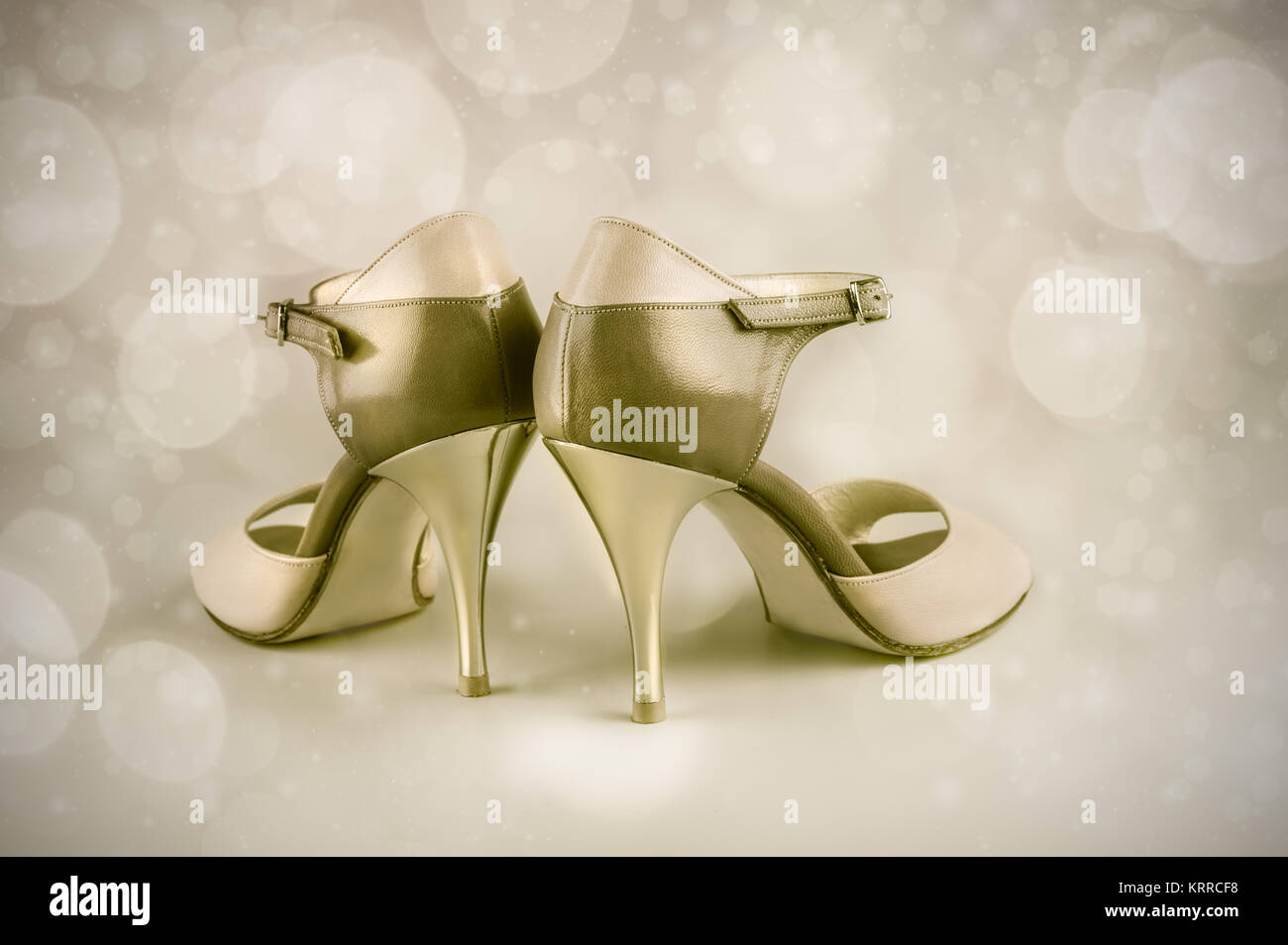 Tango Argentino stilettos su sfondo abstracrt Foto Stock