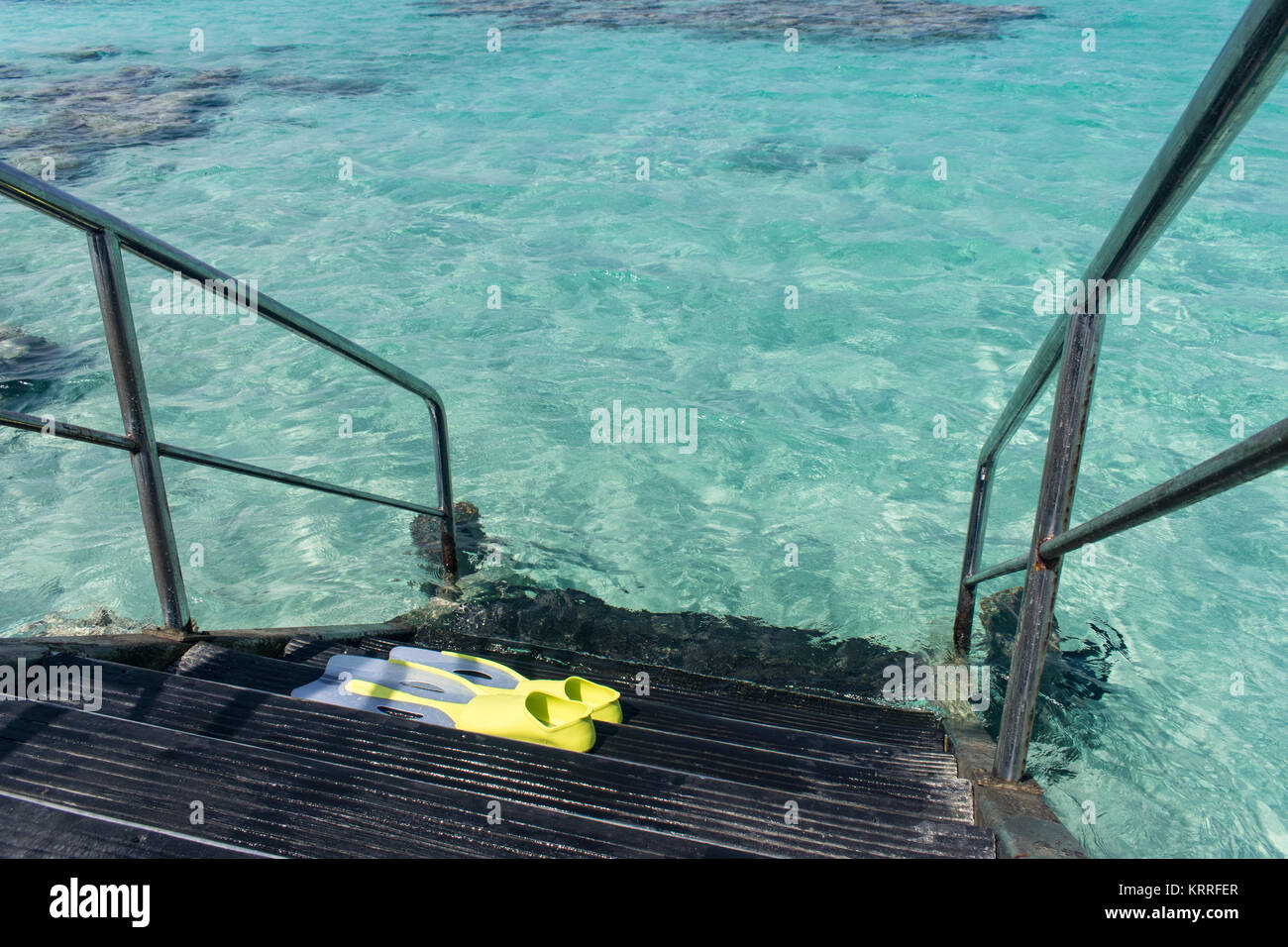 Equipaggiamento da snorkeling, interruttori Somabay hotel per via navigabile, Soma Bay, Hurghada, Safaga, Egitto. Foto Stock