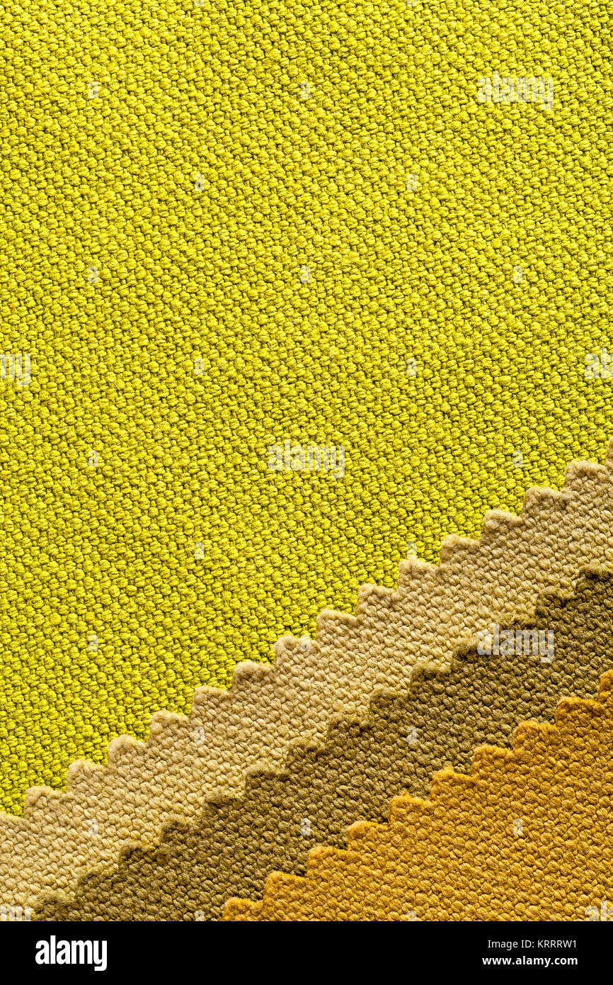 Composizione delle strisce colorate di dentellate di tessuto di cotone Foto Stock