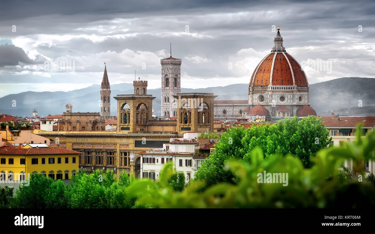 Nuvole sopra Firenze Foto Stock