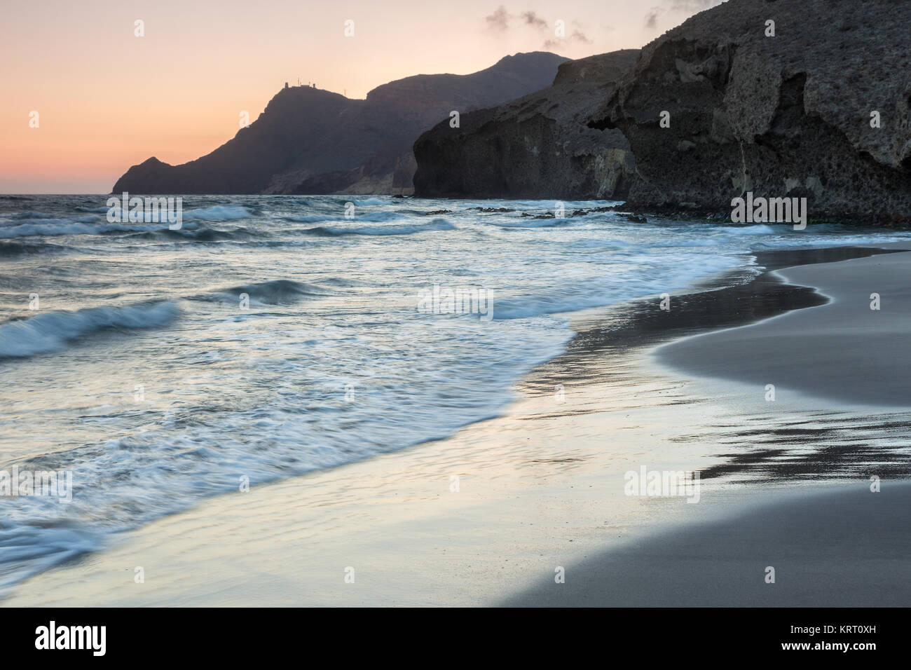 Monsul beach. San Jose. Il parco naturale di Cabo de Gata. Spagna. Foto Stock