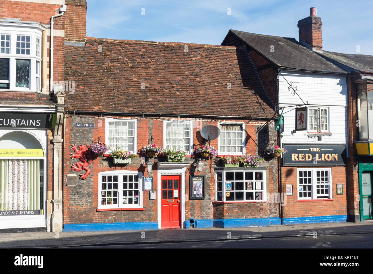 Il Red Lion, North Street, Leighton Buzzard, Bedfordshire, England, Regno Unito Foto Stock