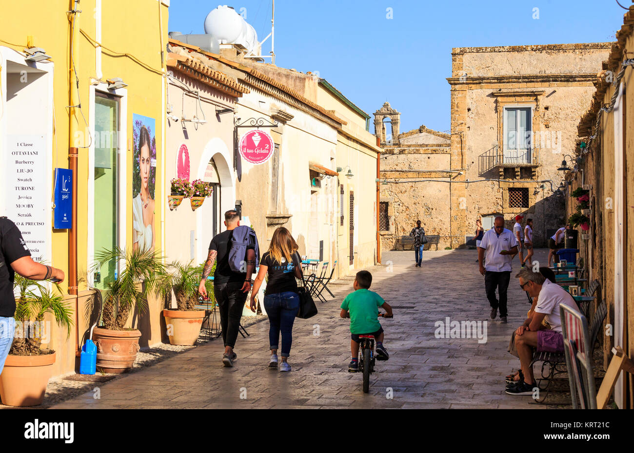 Marzamemi, Sicilia, Italia Foto Stock