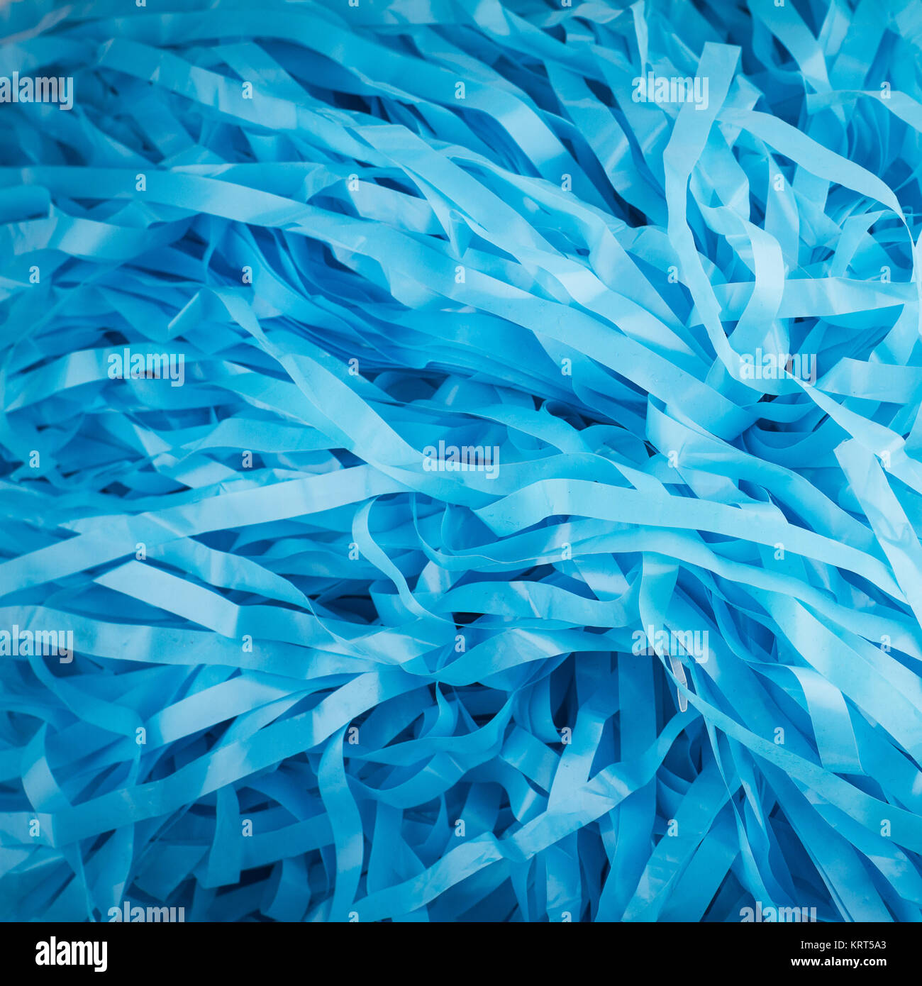 Chiudere fino in plastica blu modello di strisce Foto Stock