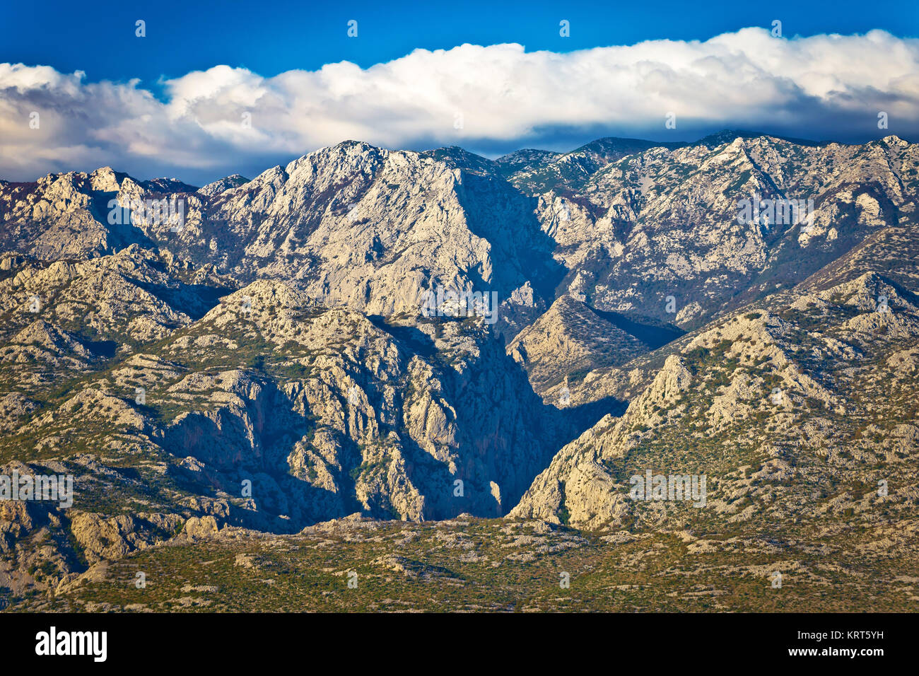 Il parco nazionale di Paklenica sulla montagna di Velebit view Foto Stock