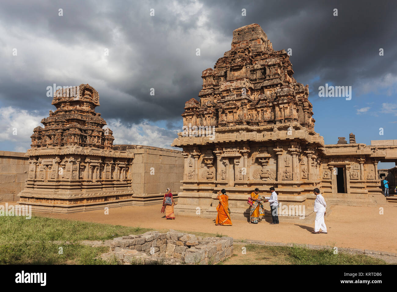 Asia, India, Karnataka, Hampi,Hazara Rama tempio Foto Stock