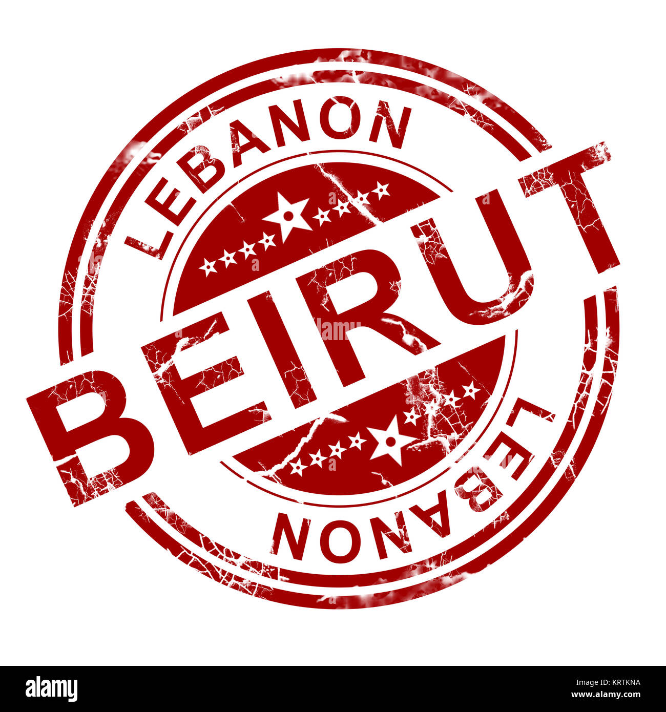 Rosso timbro di Beirut Foto Stock