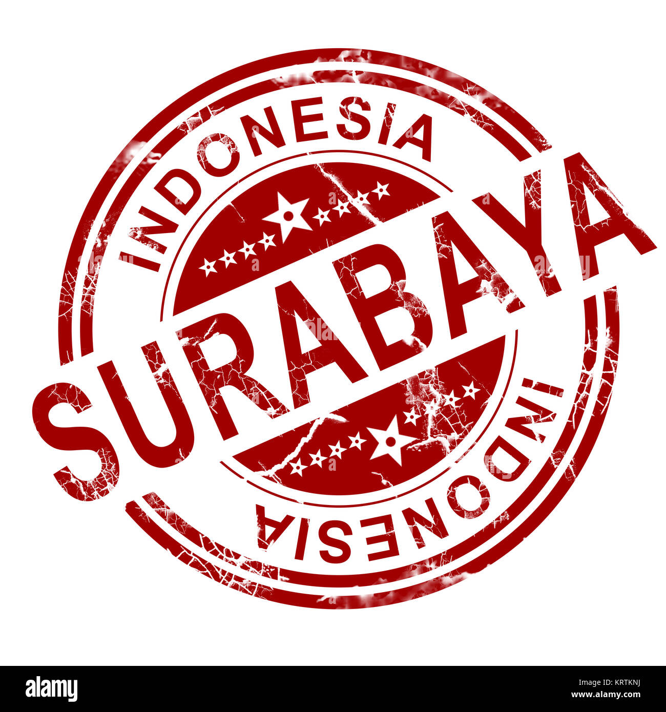 Red .Surabaya timbro Foto Stock