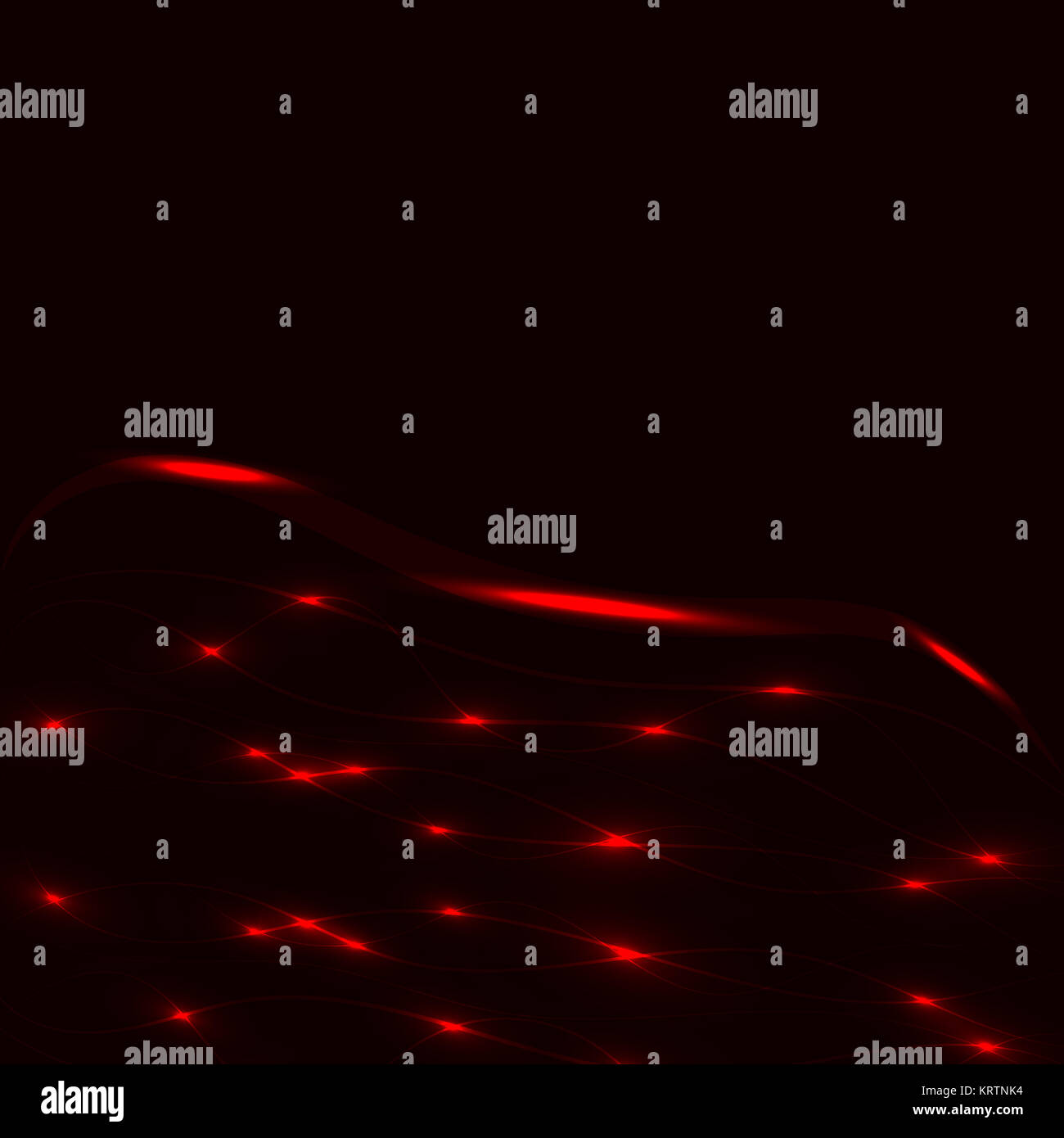 Sfondo nero con rosso linee glowinf Foto Stock