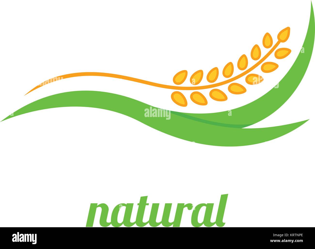 Il logo di grano modello icona vettore design Illustrazione Vettoriale