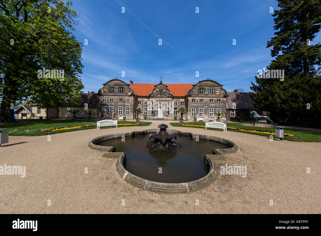 Landschaftspark piccolo castello blankenburg harz Foto Stock