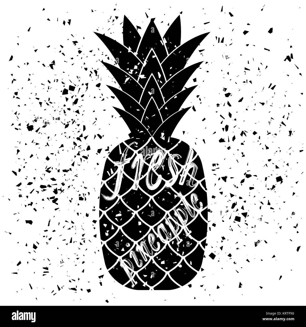 Icona di ananas Design Tipografia Foto Stock