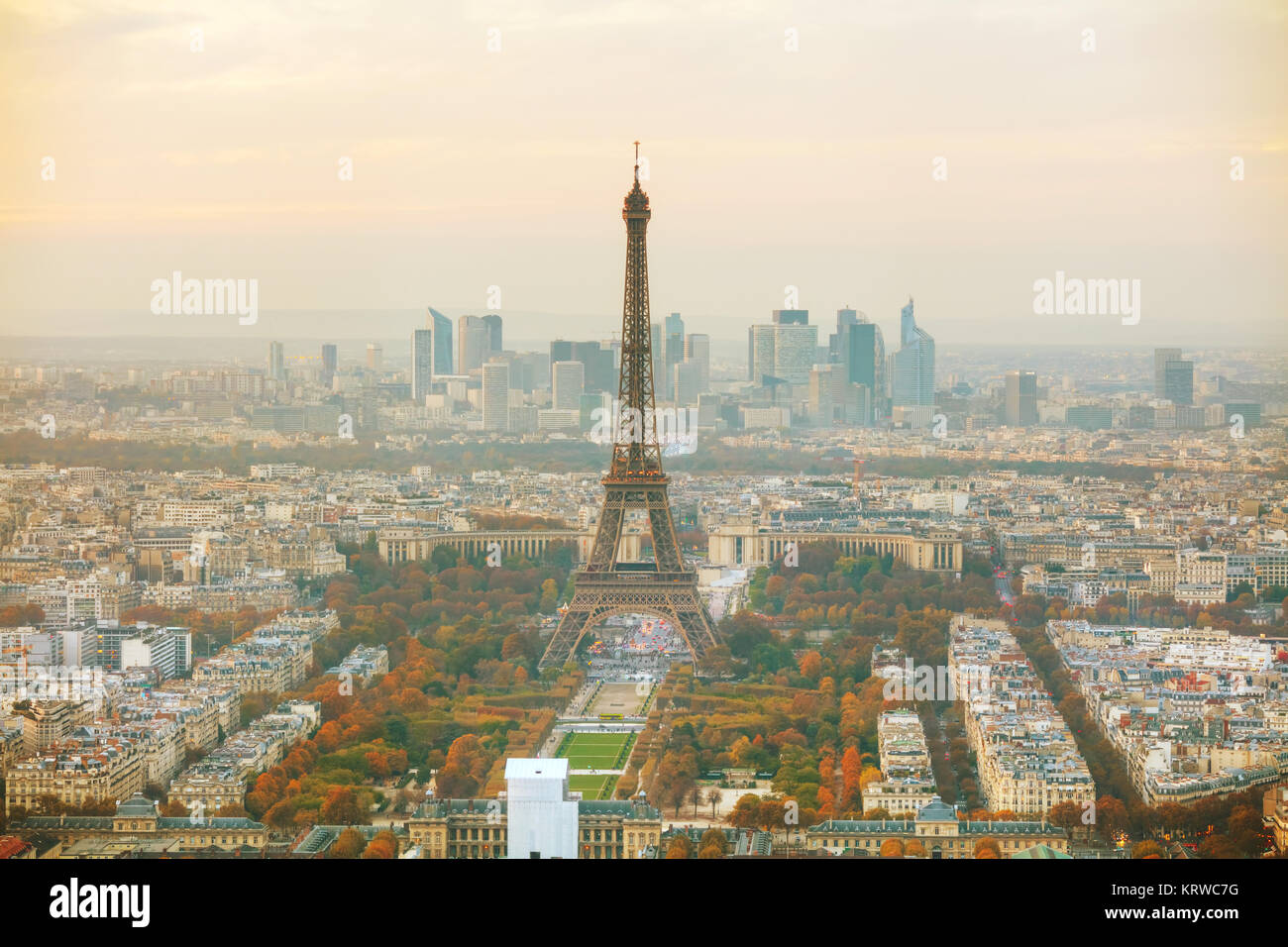 Panoramica aerea di Parigi Foto Stock