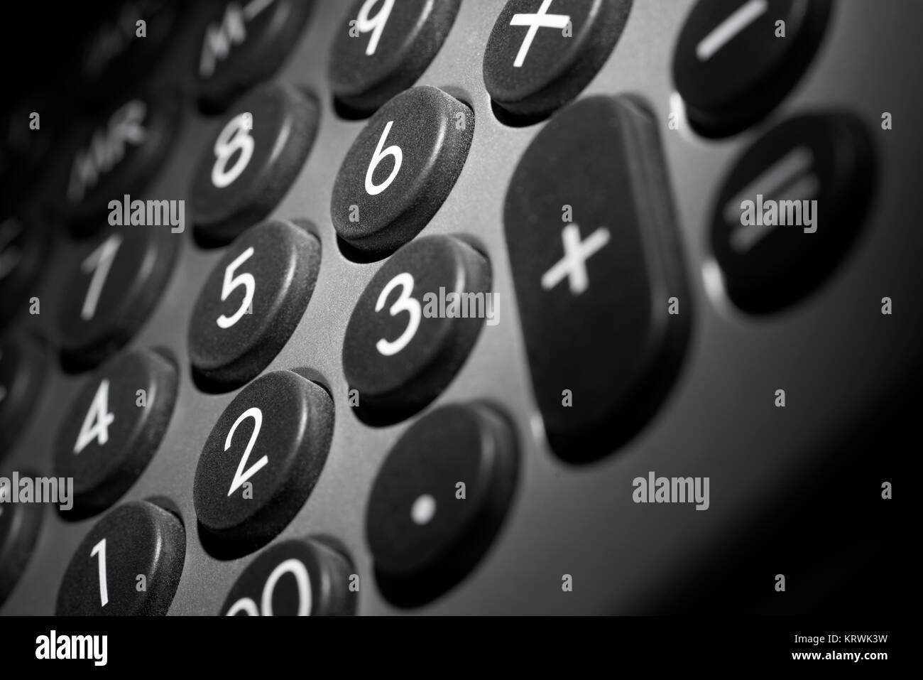 Full frame tastierino numerico dettaglio Foto Stock