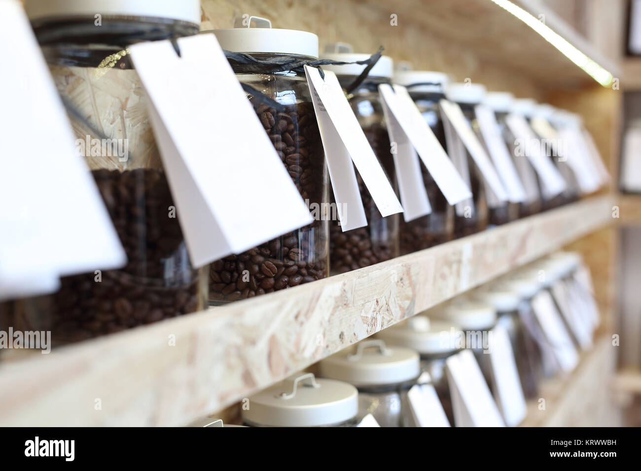 Coffee shop. i chicchi di caffè. torrefattore. Foto Stock Coffee shop. i chicchi di caffè. torrefattore. Foto Stock