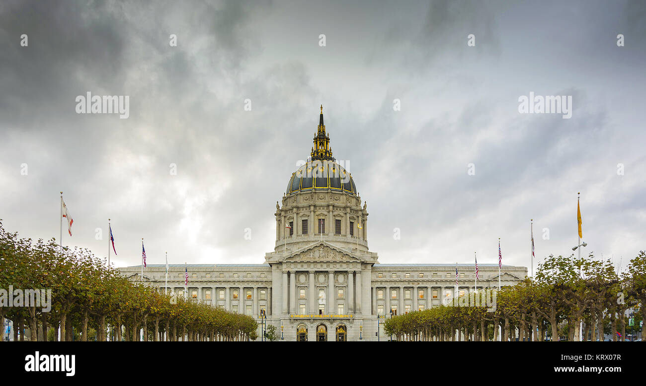 La città di San Francisco Hall Foto Stock