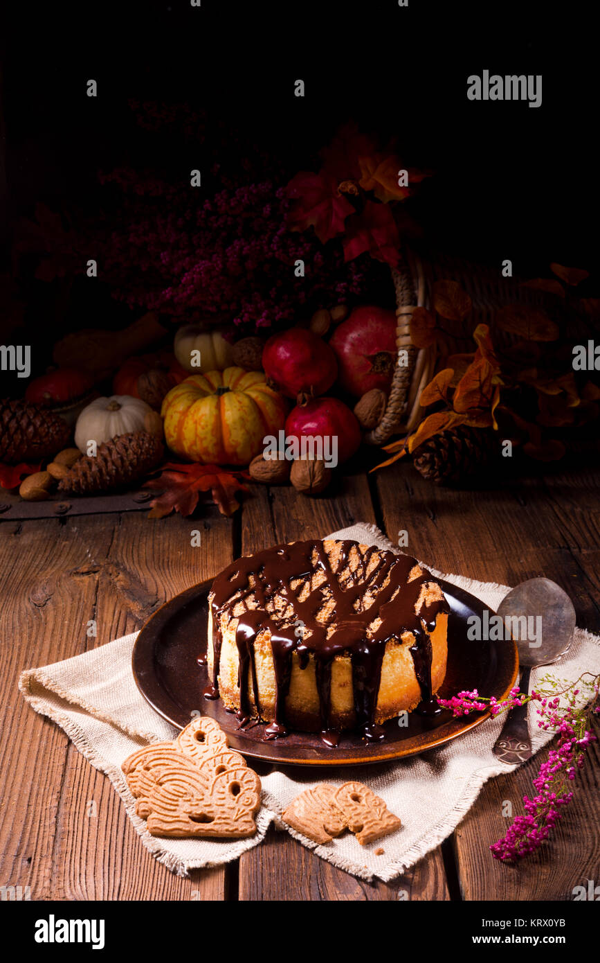 Cheesecake al cioccolato Foto Stock