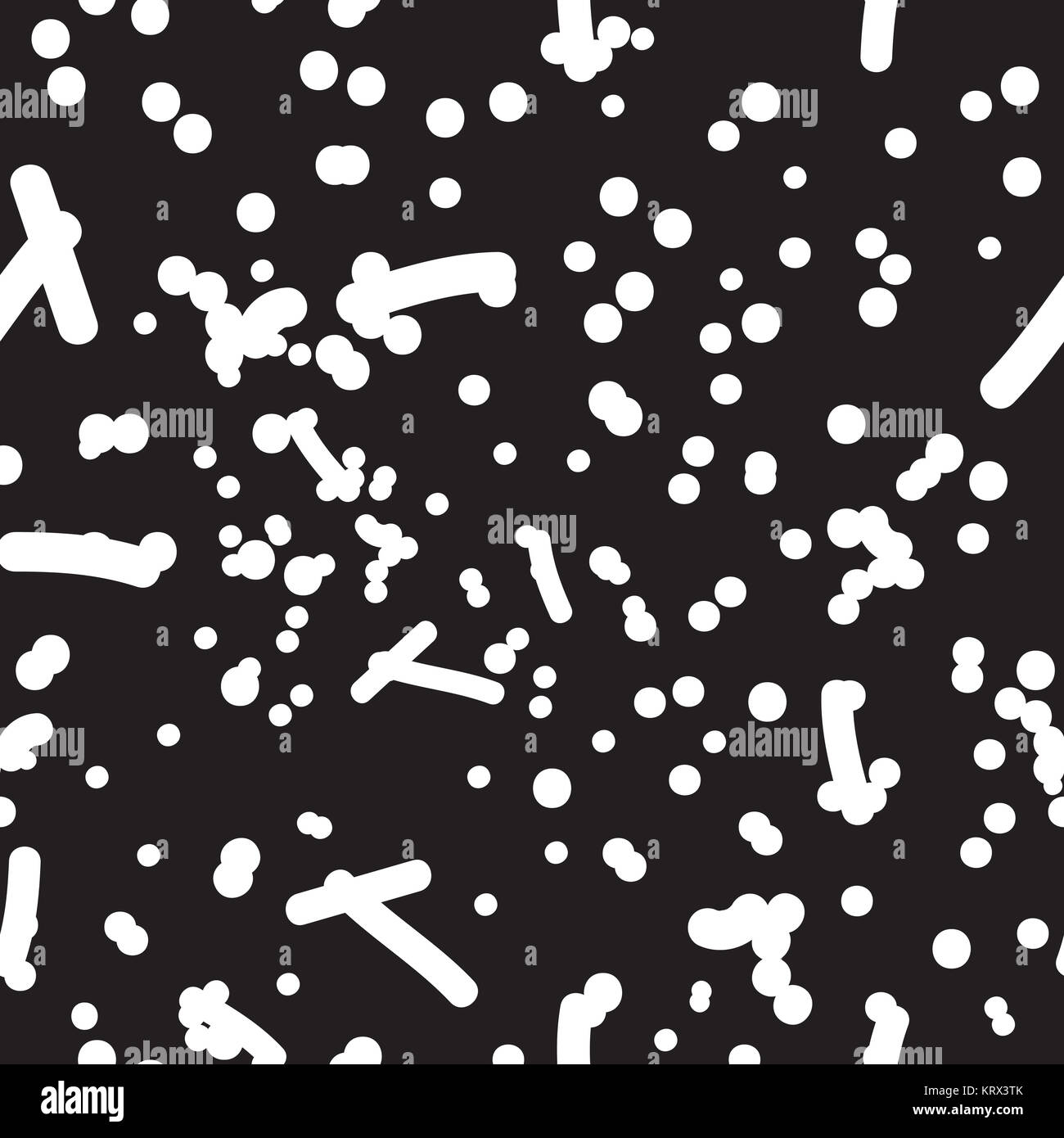 Modello senza cuciture con disegnati a mano adorava scarabocchi. Vector illustrat Foto Stock