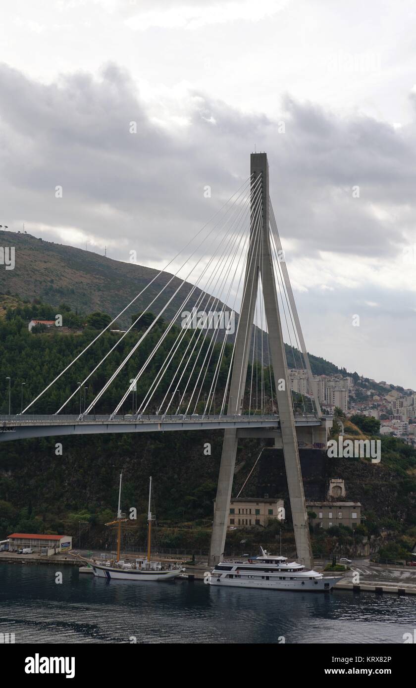 ponte di franjo tudman a dubrovnik Foto Stock
