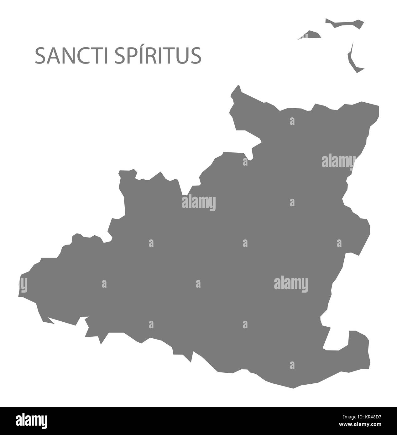 Sancti Spiritus Cuba Mappa grigio Foto Stock